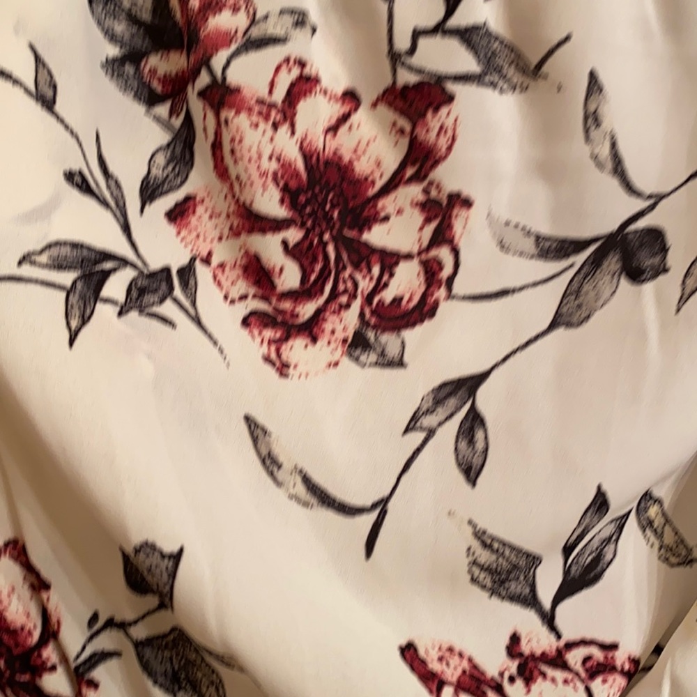 Floral romper with maxi train
